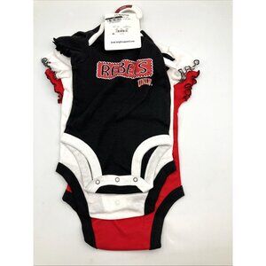 NCAA Baby Girls 3/6  Month UNLV Running Rebels One Piece Sleeper Set 3 Piece NEW